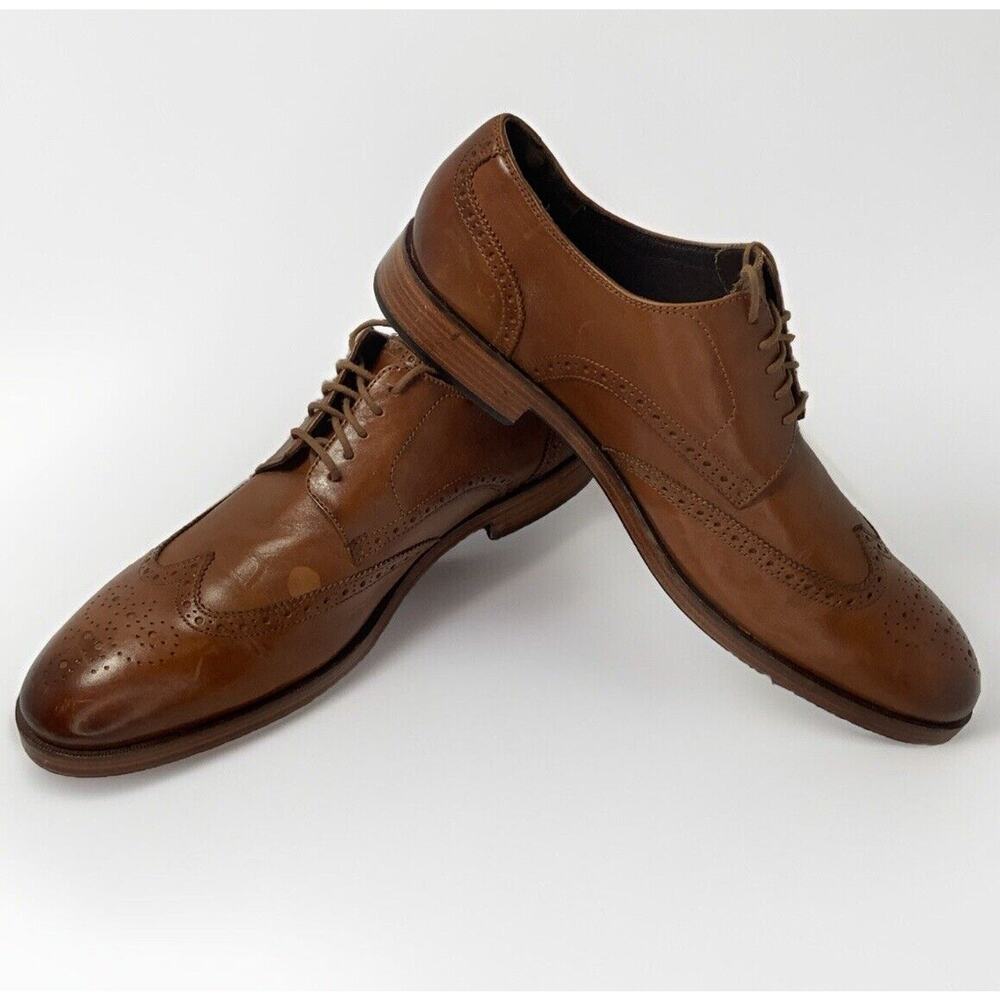 COLE HAAN Grand.OS Harrison - Mens 14 - Leather Wingtip Oxford Dress Shoes NICE